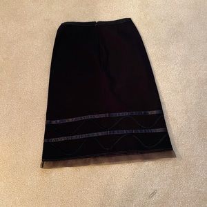 Long black skirt with beautiful detailing